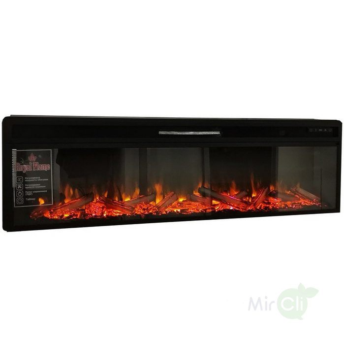 Линейный электрокамин Royal Flame Soho 60 (белый с черным) с очагом Vision 60 LOG LED фото#3