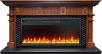 Линейный электрокамин Royal Flame Carlyle (орех с черным) с очагом Vision 42 LED