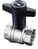 Шаровый кран Oventrop Optibal Ду10, 3/8"IG, с термометром