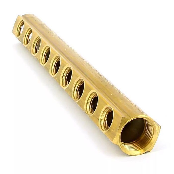Коллектор распределительный TIEMME 1''x1/2 на 10 выходов, с внутренней резьбой фото#2