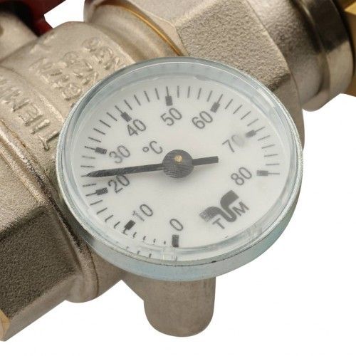 Коллектор регулируемый в сборе TIEMME 1"x3/4 EK на 8 выходов, с наружной резьбой, с расходомерами фото#11