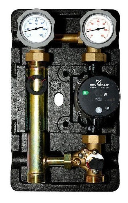Насосная группа Meibes MK смесительная , с насосом Grundfos UPM3 Hybrid 25-70 1"