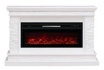 Линейный электрокамин Elekam Venice белый с очагом Pulsar 38