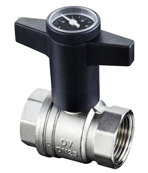 Шаровый кран Oventrop Optibal Ду40, 1 1/2", с термометром