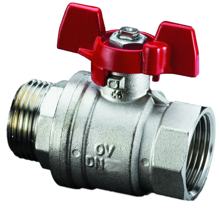 Шаровый кран Oventrop Optibal, DN-10, 3/8", НВ, PN, бар-16, ручка-бабочка