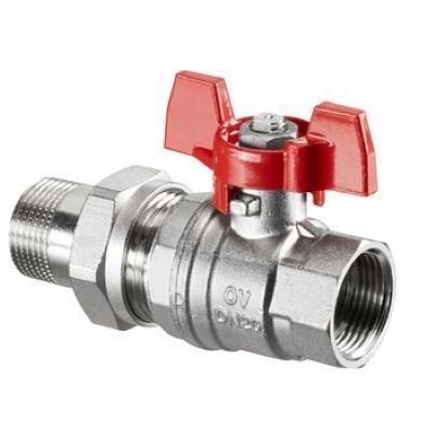 Шаровый кран Oventrop Optibal, DN-25, 1", НВ, PN, бар-16, ручка-бабочка