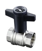 Шаровый кран Oventrop Optibal Ду20, 3/4", с термометром
