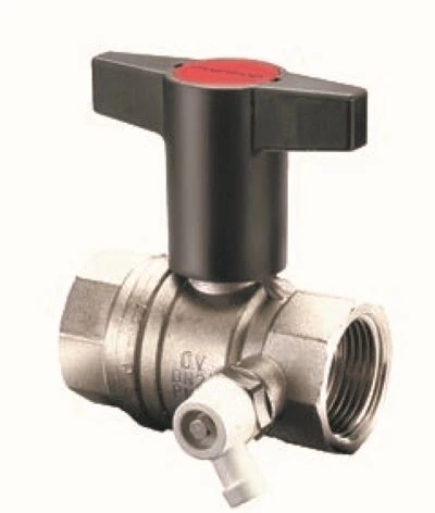 Шаровый кран Oventrop Optibal, DN-32, 1 1/4", ВВ, PN, бар-16, со штуцером для слива 1/4"