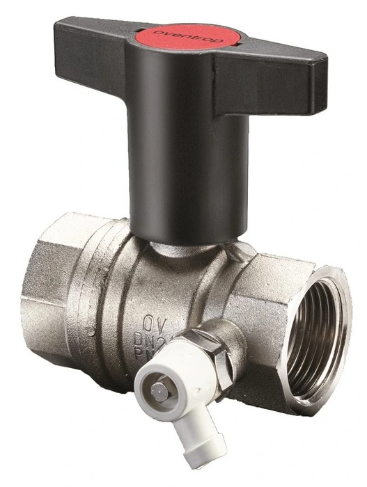 Шаровый кран Oventrop Optibal, DN-20, 3/4", ВВ, PN, бар-16, со штуцером для слива 1/4"
