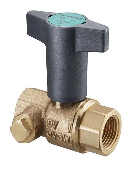 Шаровый кран Oventrop Optibal TW Ду 32 мм, Rp1 1/4"xRp1 1/4", PN10, бронза