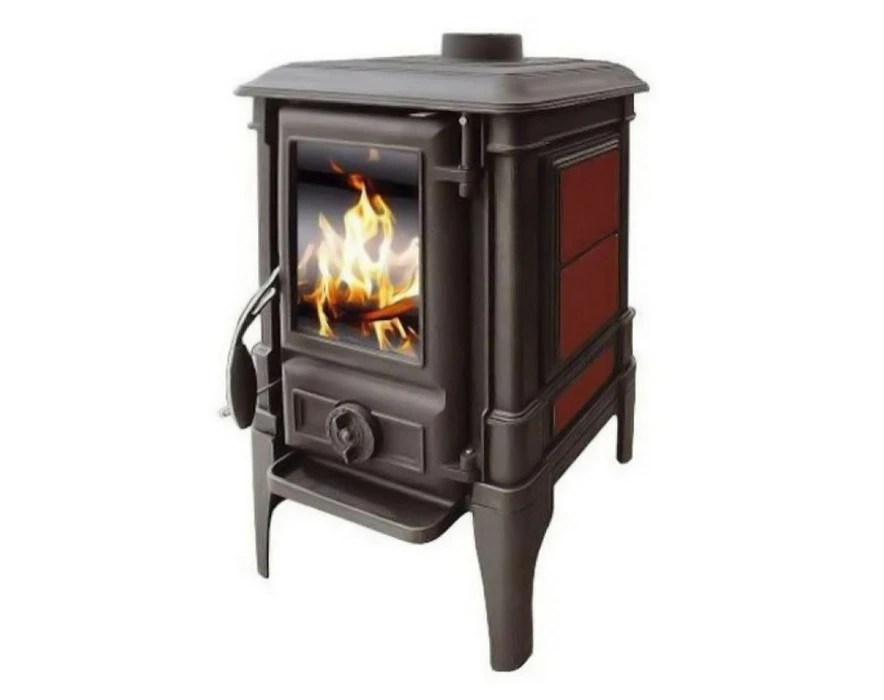 Дровяная печь GUCHA ARINA 1110 ЭМАЛЬ DARK RED