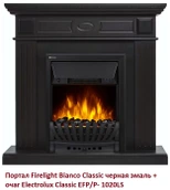 Классический портал для камина Firelight Bianco Classic черная эмаль фото#2