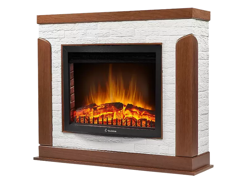 Электрокамин Electrolux EFP/P-2520LS с порталом Firelight Prestigio 25 камень белый, шпон дуб фото#2