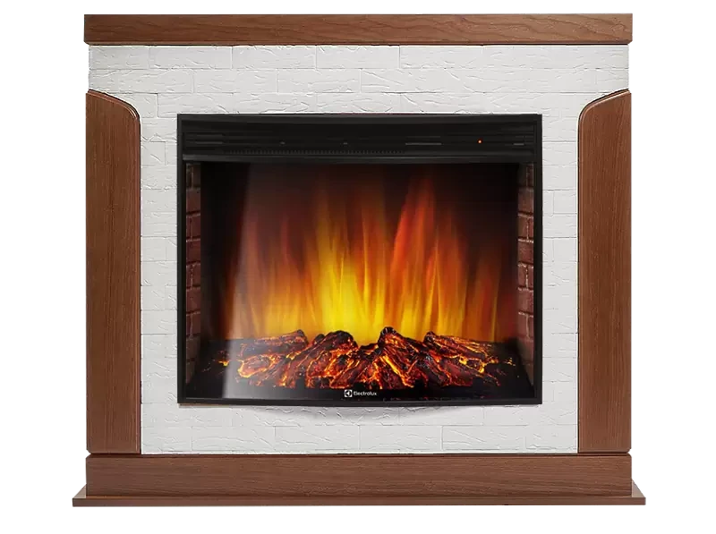 Электрокамин Electrolux EFP/P-2720RLS с порталом Firelight Prestigio 25 камень белый, шпон дуб