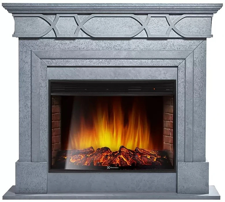 Электрокамин Electrolux EFP/P-3320RLS с порталом Firelight Antico 30 серый