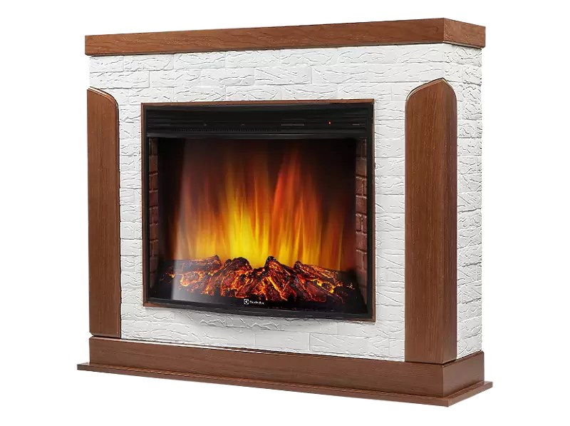 Электрокамин Electrolux EFP/P-2720RLS с порталом Firelight Prestigio 25 камень белый, шпон дуб фото#2