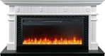 Линейный электрокамин Royal Flame Carlyle (белый с черным) с очагом Vision 42 LED