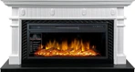 Линейный электрокамин Royal Flame Carlyle (белый с черным) с очагом Vision 42 LOG LED