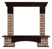 Классический портал для камина Firelight Forte Wood Classic камень тем., шпон венге