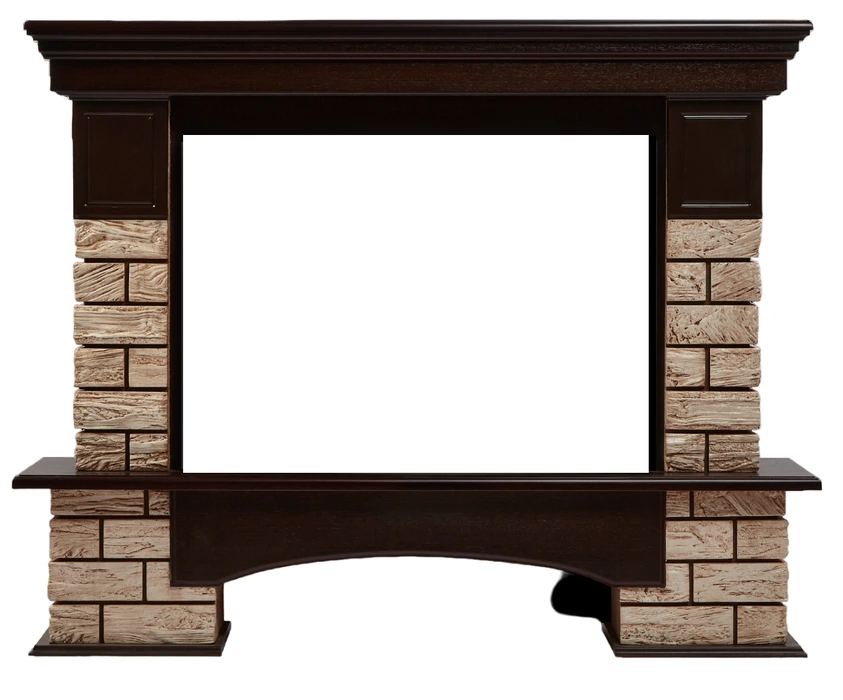 Широкий портал Firelight Forte Wood 30 камень тем., шпон венге