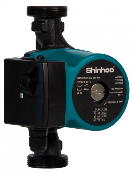 Насос для отопления SHINHOO BASIC S 25-6S 230V 180мм