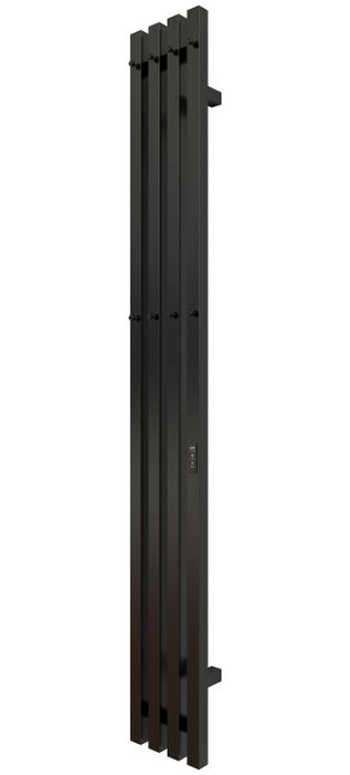 Электрический полотенцесушитель вертикальная лесенка GROIS Quartet GR-125 180х1500 П3 RAL 9005 R фото#2