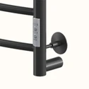 Электрический полотенцесушитель лесенка Ника WAY-2 80/40 RAL9005 черный матовый левый тэн фото#3