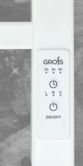 Электрический полотенцесушитель лесенка GROIS Bruno GR-123 500/1000 П12 RAL9003 U фото#3