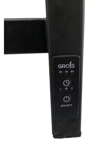 Электрический полотенцесушитель лесенка GROIS Bruno GR-123 500/1000 П12 RAL9005 U фото#3