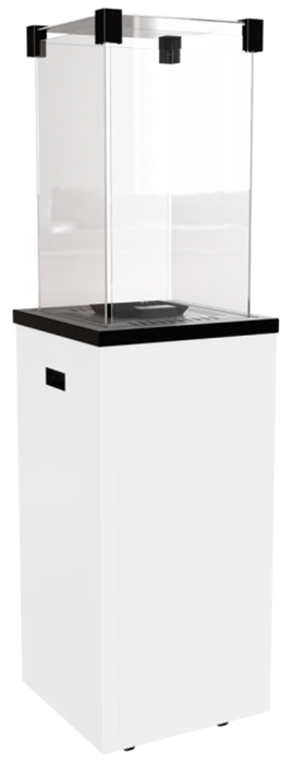 Газовый уличный обогреватель Kratki PATIO/LIGHT белая сталь
