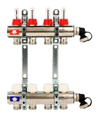 Для отопления Uni-fitt 1" х 4 вых 3/4" с расходомерами и вентилями(440I4304)