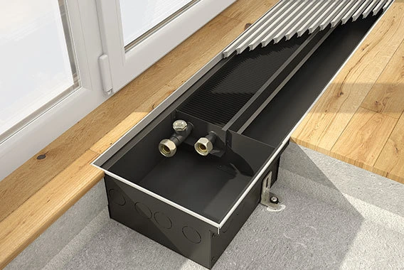 Внутрипольный конвектор длиной 2,1 м - 3 м Kermi KVN 230x80x2500 Без декоративной решётки фото#2