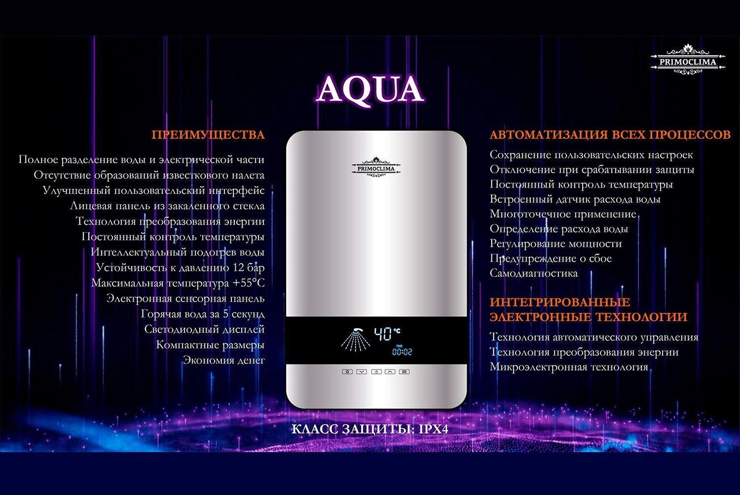 Электрический проточный водонагреватель Primoclima AQUA 8.5 кВт фото#10