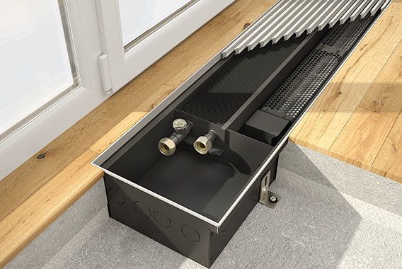 Внутрипольный конвектор Kermi KVQ 180x110x1750 Без декоративной решётки, 24V фото#2