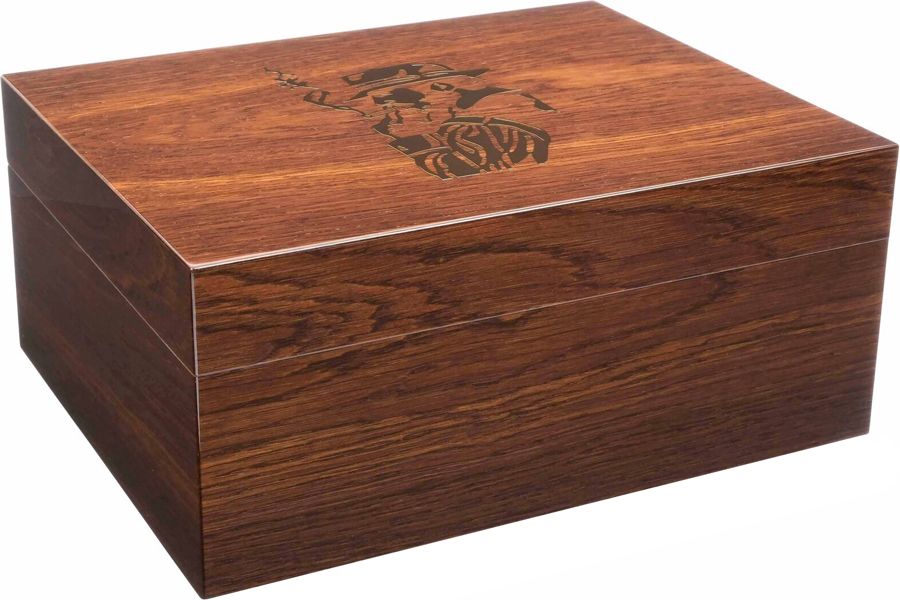 Настольный хьюмидор Gentili Fumatore Dorato на 50 сигар, Дуб SV50-Oak-Smoker-Gold