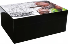 Настольный хьюмидор Gentili Cuban Smoker на 50 сигар, Черный лак SV50-Black-Cuban-Smoker