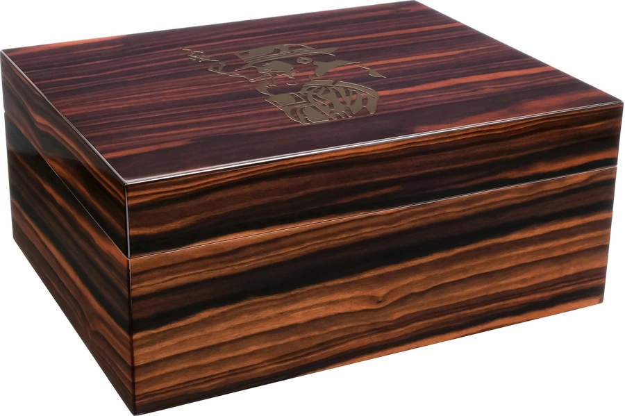 Настольный хьюмидор Gentili Fumatore Dorato на 50 сигар, Эбеновое дерево SV50-Ebony-Smoker-Gold