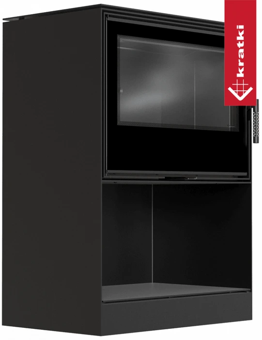 Дровяная печь Kratki KARI 80/W, черная футеровка