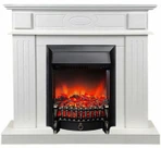 Электрокамин InterFlame Лестер белый с очагом Fobos LUX/BLACK