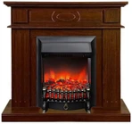 Электрокамин InterFlame Лестер орех с очагом Fobos LUX/BLACK
