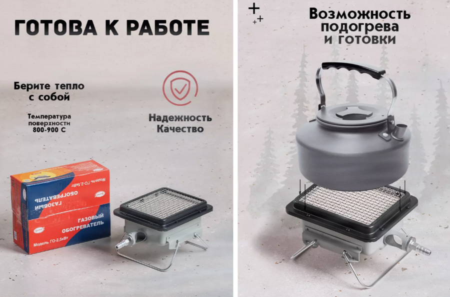Компактный газовый обогреватель Умница ГО-2.5кВт фото#10