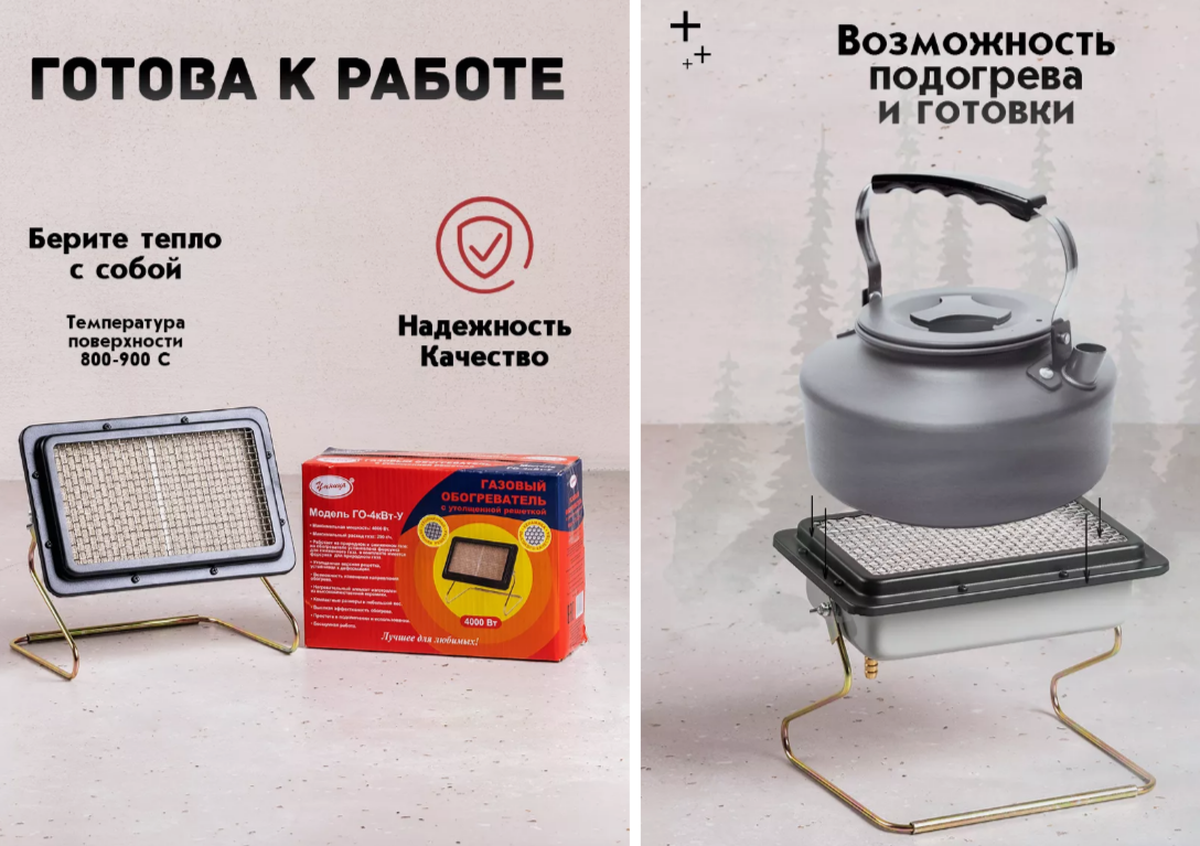 Компактный газовый обогреватель Умница ГО-4кВт-У фото#6