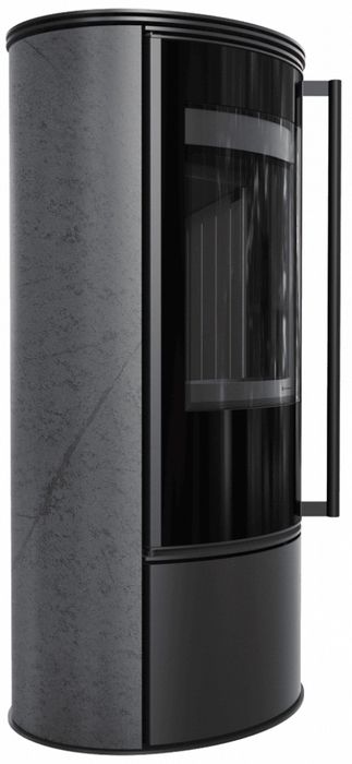 Дровяная печь Kratki ERIK, GRAFITE SATIN, черная футеровка, с доводчиком фото#4