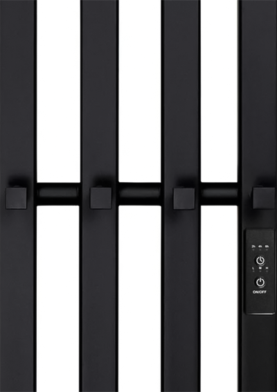Электрический полотенцесушитель вертикальная лесенка Primoclima Sol Q C E Black 150*24 5 фото#2