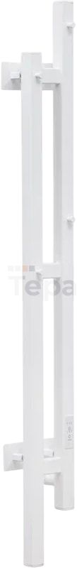 Электрический полотенцесушитель вертикальная лесенка Тера Гротекс Квадро 80х1100 белый фото#2