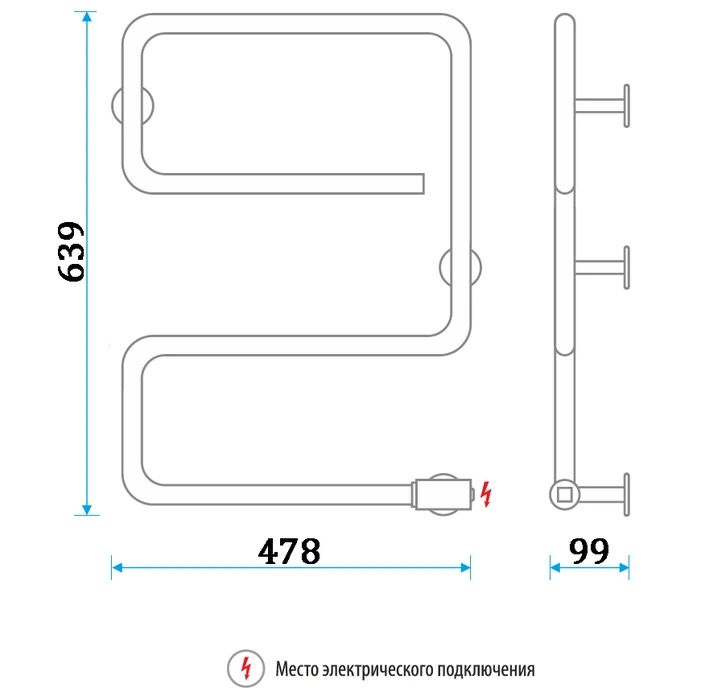 Электрический полотенцесушитель Energy E chrome G2 фото#2