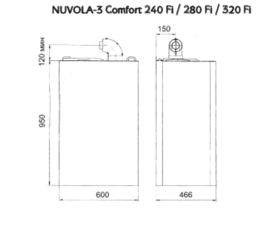 Настенный газовый котел Baxi NUVOLA-3 Comfort 280 Fi фото#3