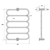 Электрический полотенцесушитель лесенка Energy Aura 1000x600 из нержавейки фото#2