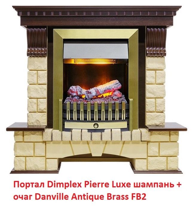 Классический очаг Dimplex Danville Antique Brass FB2 фото#5