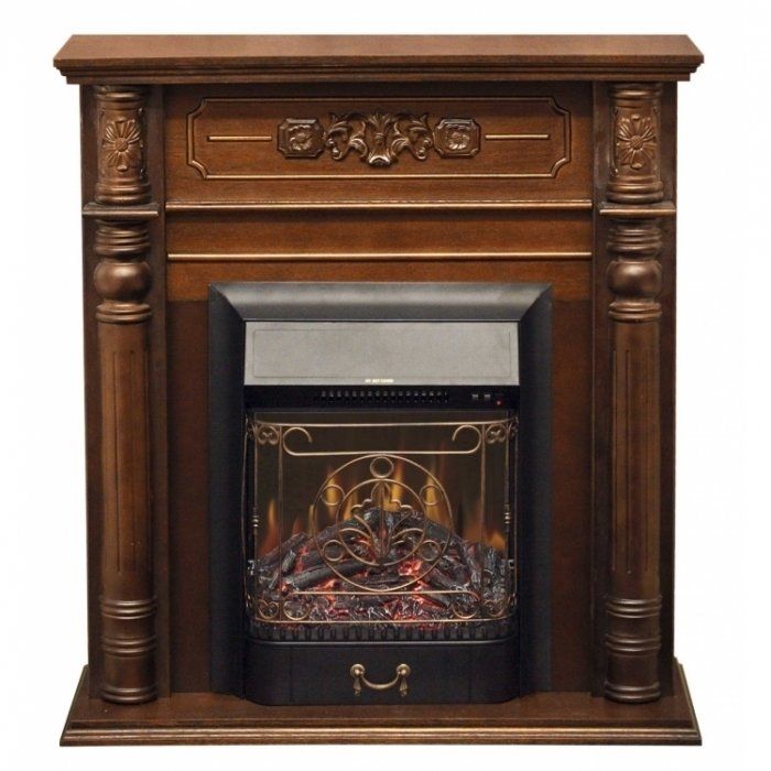 Классический очаг InterFlame Fobos FX M Brass/Black экономичный фото#3